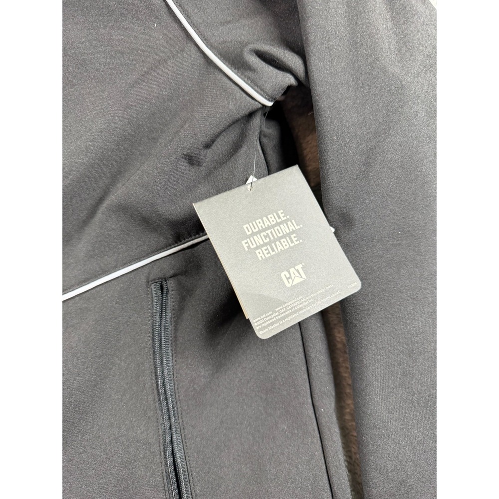 CAT Womens Workwear Sara Soft Shell Jacket M Black Storm Blocker NWT - Picture 3 of 10